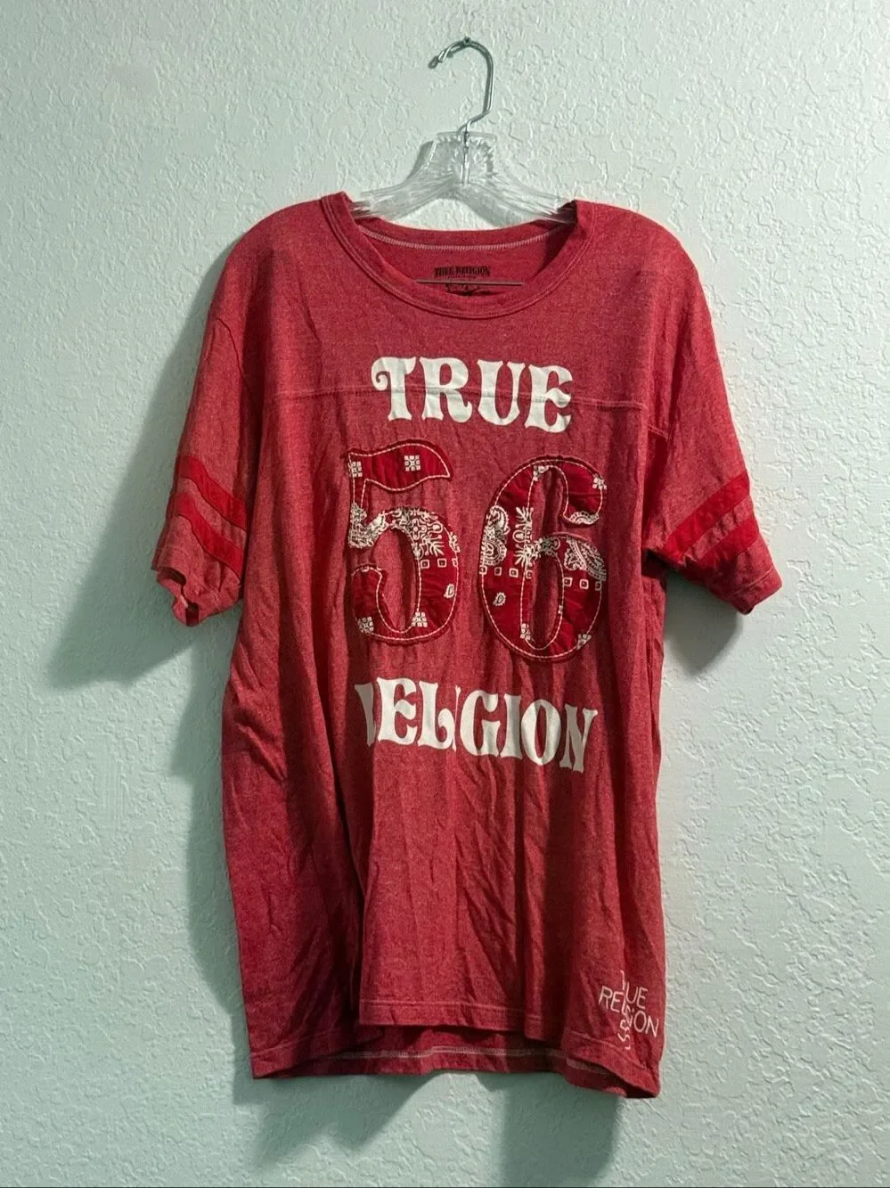 Vintage TRUE RELIGION $88 Bandana 56 Football Tee t shirt XXL 2x